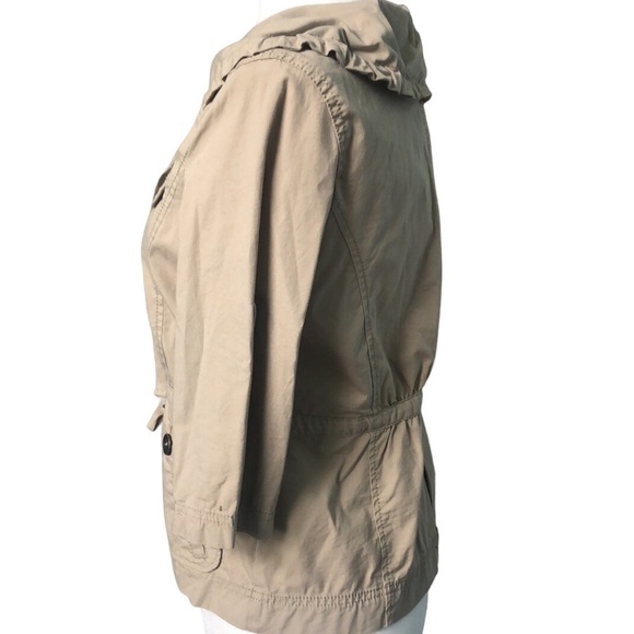 Ann Taylor LOFT Khaki Safari Style Utility Jacket Small Petite - Picture 6 of 14